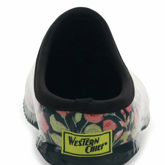 WESTERN CHIEF WOMEN'S 6 ROSE GARDEN CLOG - BLACK - Picture 5 of 6
